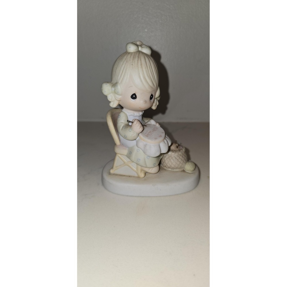 Vintage 1979 Precious Moments Mother Sew Dear Figurine E-3106 1st Edition